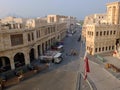 Traditional street and buildings in Doha Qatar