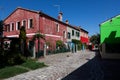 Traditional street colorful houses in Burano, Venice, Italy Royalty Free Stock Photo