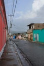 Traditional street in Cumanacoa town Royalty Free Stock Photo