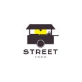 Traditional street food stand logo design