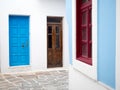 Traditional street in a Greek island