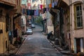 Traditional Street and Houses at Balat District Royalty Free Stock Photo