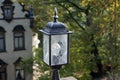 Traditional street lamp on a street in the Old Town of Dresden Royalty Free Stock Photo