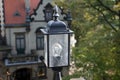 Traditional street lamp on a street in the Old Town of Dresden Royalty Free Stock Photo