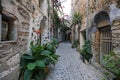 Traditional Street in Mesta, Chios Island, Greece Royalty Free Stock Photo