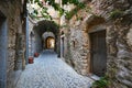 Traditional Street in Mesta, Chios Island, Greece