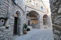 Traditional Street in Mesta, Chios Island, Greece