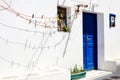 Traditional street of Mykonos island in Greece Royalty Free Stock Photo