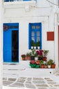 Traditional street of Mykonos island in Greece Royalty Free Stock Photo