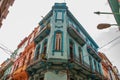 Traditional street with old classic houses. Havana. Cuba