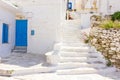 Traditional street in Tinos Island,Greece Royalty Free Stock Photo