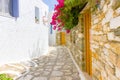 Traditional street in Tinos Island,Greece Royalty Free Stock Photo