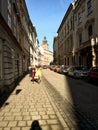 Traditional streets of Krakow, architecture and buildings