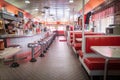Traditional styl;e American Diner in retro design fitout Royalty Free Stock Photo