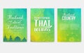 Traditional style brochure pages. Flyer for travel around the thai country. Architecture and animals of Thailand and