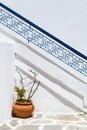 Traditional style stairway of Santorini, Greece