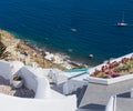 Traditional style stairway of Santorini, Greece Royalty Free Stock Photo