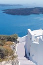 Traditional style stairway of Santorini, Greece Royalty Free Stock Photo