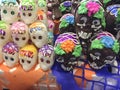 Traditional sugar and chocolate skulls Royalty Free Stock Photo