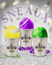 Traditional Summer time Spring Snow Balls New Orleans Louisiana Royalty Free Stock Photo