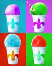 Traditional Summer time Spring Snow Balls New Orleans Louisiana Royalty Free Stock Photo