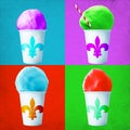Traditional Summer time Spring Snow Balls New Orleans Louisiana Royalty Free Stock Photo