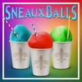 Traditional Summer time Spring Snow Balls New Orleans Louisiana