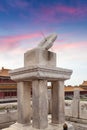 Traditional sundial in forbidden city Royalty Free Stock Photo