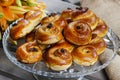 Traditional swedish buns. A saffron bun