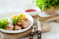 Traditional swedish meatballs with potato, cranberry and creamy