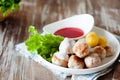 Traditional swedish meatballs with potato, cranberry and creamy