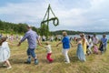 Traditional swedish Midsummer dance