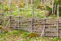 Traditional Swedish wooden fence Royalty Free Stock Photo
