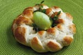 Traditional sweet braided homemade easter bread Royalty Free Stock Photo