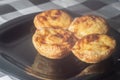 traditional sweet in Brazil and Portugal with the name "Pastel de Nata