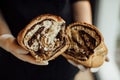 Traditional sweet bread, cozonac, babka, romanian dessert Royalty Free Stock Photo