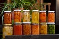 Traditional sweets in jars