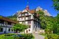 Traditional swiss house in Schwyz, Switzerland Royalty Free Stock Photo