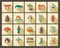 Traditional symbols of Japan.