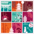 Japan icons. Vector illustration