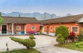 Traditional taiwanese brick houses close to Ershui