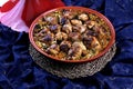 Traditional Tajine Berber Dish Made with Chicken Legs, couscous or rice Royalty Free Stock Photo