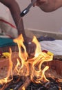 sacred fire or Homam in Hindu tradition in Tamilnadu