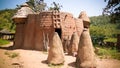 Traditional Tammari people village of Tamberma at Koutammakou, the Land of the Batammariba, Kara region, Togo Royalty Free Stock Photo