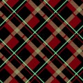 Traditional tartan. Seamless Scottish plaid checkered vector pattern. Retro textile collection. eps10 Royalty Free Stock Photo