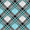 Traditional tartan. Seamless Scottish plaid checkered vector pattern. Retro textile collection. Green.