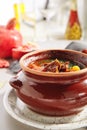 Traditional tasty hungarian goulash soup Royalty Free Stock Photo