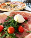 Traditional Italian pizza around lunch time in Rome, Italy Royalty Free Stock Photo