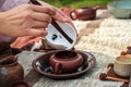 Traditional tea ceremony closeup Royalty Free Stock Photo