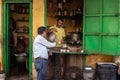 Traditional teahouse in the strrets of Calcutta.Massala tea chaiis very delicious and popular in India